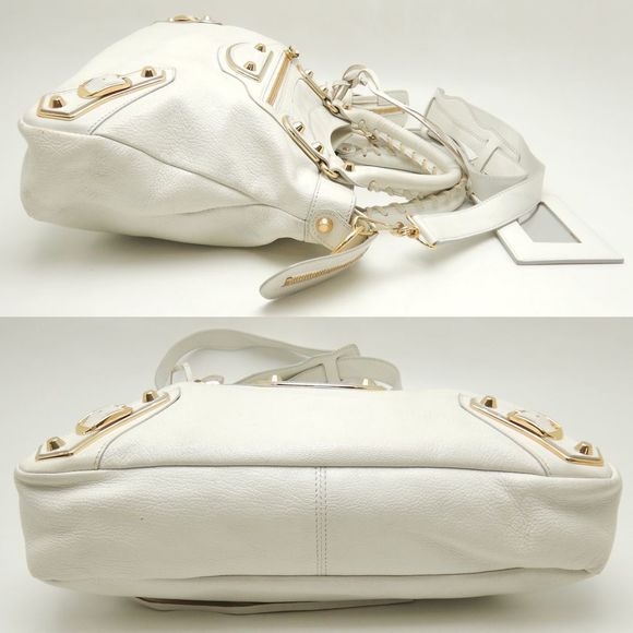 Balenciaga Classic Edge City Handbag Leather White - Picture 3 of 8